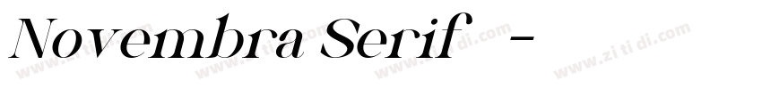 Novembra Serif 作者字体转换